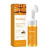 Turmeric Face Wash With Brush,Deep Cleansing Exfoliating Foaming Facial Cleanser