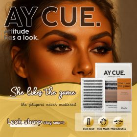AYCUE #SHE LIKES THE GAME# Self-adhesive Lash Clusters C Curl 10-16mm 110 Clusters Glue-free Eyelashes Extensions for Natural Look Easy Application