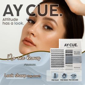 AYCUE #NO ONE KNOWS# Self-adhesive Lash Clusters C Curl 10-16mm 120 Clusters Glue-free Eyelashes Extensions for Natural Look Easy Application