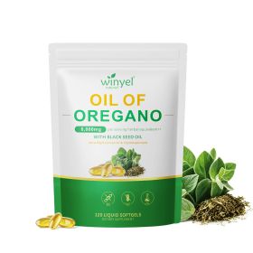 WINYEL Basil Oil Soft Capsules Containing Black Seed Oil 6000 Mg - Basil Oil Capsules Are For Immune And Digestive Support - Gluten-free Soft Capsules