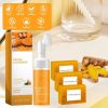 Turmeric Soap & Turmeric Face Wash Set, Honey Lemon Tumeric Kojic Soap Bar & Facial Cleanser Combo for Face & Body