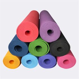 , Eco-Friendly Tpe Yoga Mat Anti-Slip Fitness Pilates Mat 183X61Cm 6Mm