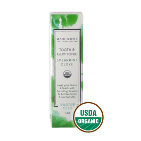TOOTH & GUM TONIC - Organic Vegan Spearmint Clove (Lid: Cap)